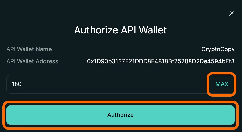 Hyperliquid 有效期与最终 Authorize 按钮